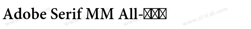 Adobe Serif MM All字体转换